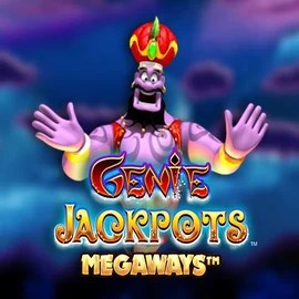 Genie Jackpots Megaways slot logo by Blueprint Gaming at Big Lucky Casino