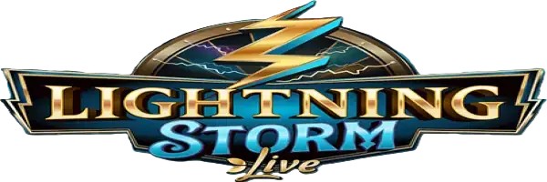 Official Live Casino logo: Lightning Storm by Evolution at Big Lucky Casino