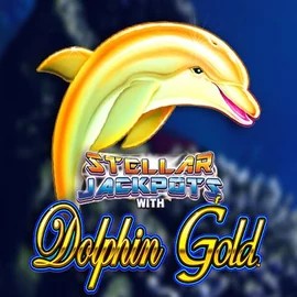 Dolphin Gold with Stellar Jackpots slot logo by Lightning Box Game at Big Lucky Casino